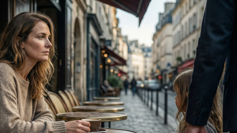 Une petite fille regarde une femme